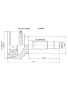 ���� (�������/ �����) Toyota Caldina (T190) 92-02 / Camry 86-02 SAT TO024A, �������� TO024A ����
