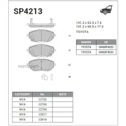 ������� ��������� �������� ��������! Toyota Corolla 19 Sangsin Brake SP4213 SP4213 Sangsin Brake SP4213 SP4213 ����