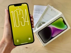 Apple iPhone 14. �/�, 128 ��, ������, 3G, 4G LTE, 5G, Dual-SIM, ����������, NFC, eSIM, ������� �������, ������������ ������� ����