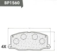 ������� ��������� �������� ��������/AN-236K; �PF-1281; �D2065; �GDB798/Djparts-BP1560 BP1560 ����