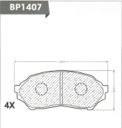 ������� ��������� �������� ��������/AN-602K; �PF-5425; �D3109; �GDB7083/Djparts-BP1407 BP1407 ����
