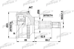 ���� �������� Mazda 626 2.0D 28x56x26 � ABS:44T PCV1328 Patron PCV1328 PCV1328 ����