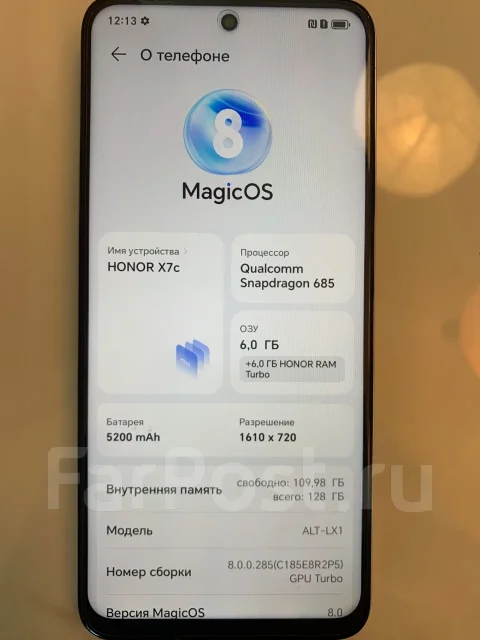 Honor X7c. �/�, 128 ��, 4G LTE, 5G, Dual-SIM, ������� ������� ����