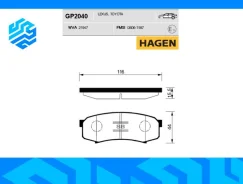 ������� ��������� �������� Sangsin Brake GP2040 ������, �����/������ GP2040 ����