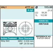 ������ (�������� 4��) STD 4HL1 115/3/2/3 d=36 Teikin 39670Agstd 39670AGSTD ����